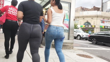 Cute Thong Booty Latina Teen in See-thru Sweats