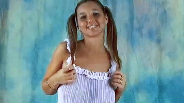 f.u.c.k. me - bouncy teen boobs dance tease