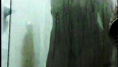 Black teen showering