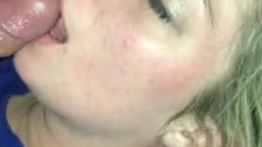 Blonde Teen Sucks Boyfriends Cock Rough