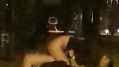 White teen ride dick outdoor