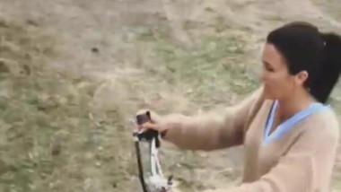 Horse riding Mistress and milf slave.