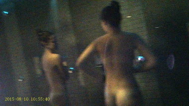 Sauna girls shower voyeur