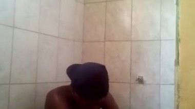 African taking bath