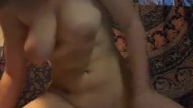 18 Yr Old Big Tit Girl Rides Dildo