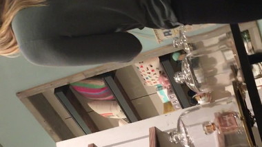 Legging ass bend over