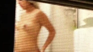 Latina teen spied on after shower.