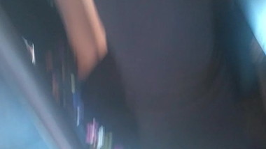 Teen girl upskirt in the bus (thong)