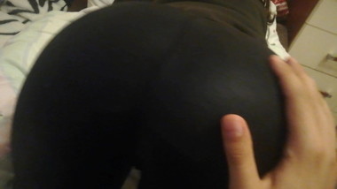 Twerk my ass in leather leggings 1