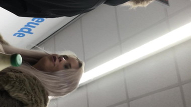 Slut german girl in beige leggings