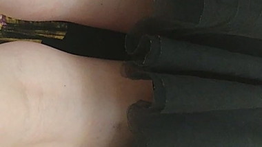 American upskirt- goth teen black panties