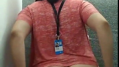 Indian teen shows ass in office