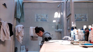 Spying on teen in bathroom