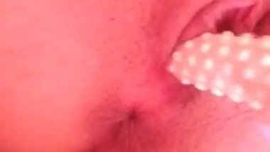 18 yo finger and bate with hair brush