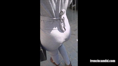 Candid teen ebony with booty bubble jiggle ass