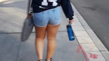 Shaking her butt all the way home