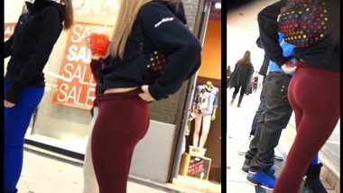 Teen Voyeur - Teenie Goddess in Red Leggings