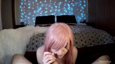 Anime cumshot in the mouth right in the throat