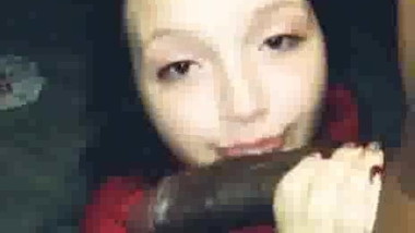 slut gf deepthroat bbc  and swallow cum