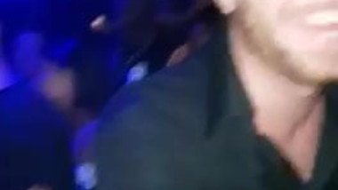 Hot kiss in the disco