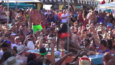 Naked Fantasy Fest Pool Party Pussy Flashing Sluts