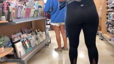 Sexy Candid Tushy n Black Leggings