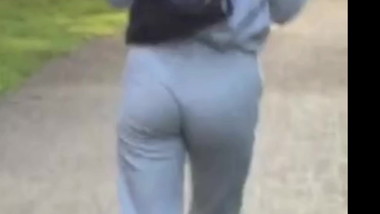 Danish teen ass in grey sweats slo mo jiggle vpl