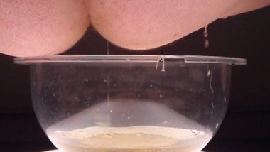 Me pissing in potty, I sell my urine to men :)