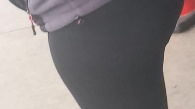 Young Latina booty in leggings(Bus Stop)