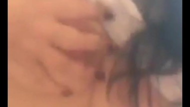 Big tits girl shows me what she got for me.