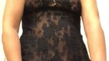 Kim plays with Banana