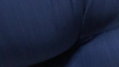 Nice teen ass in blue leggings