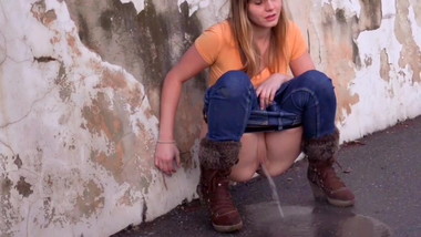 Hot Teen Pissing In Public