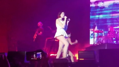 Dua Lipa Sexy Mini Skirt Tease