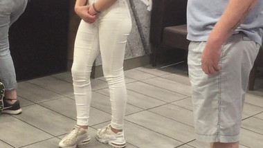 Teen Tight White Jeans