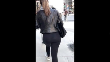 Candid pawg see through leggings