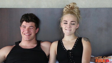 Tiny Blonde Tatted Teen CAN FUCK! Takes on Italian Big Dick